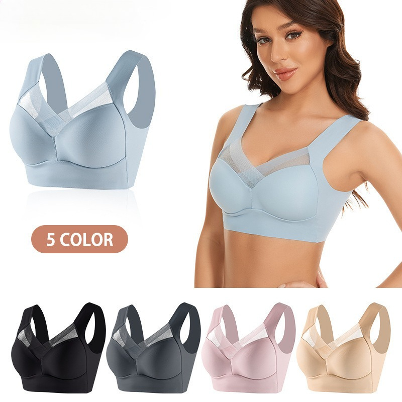 Yoga Fitness Plus - บราไร้โครง ไซส์ใหญ่พิเศษ L-6XL เสื้อกล้ามเซ็กซี่ ไร้ตะเข็บ ผ้าไหมน้ำแข็ง