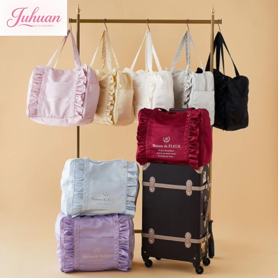Yoga Fitness Bag - 2025 ใหม่ญี่ปุ่นซาติน Multi-สี Lotus Leaf Lace