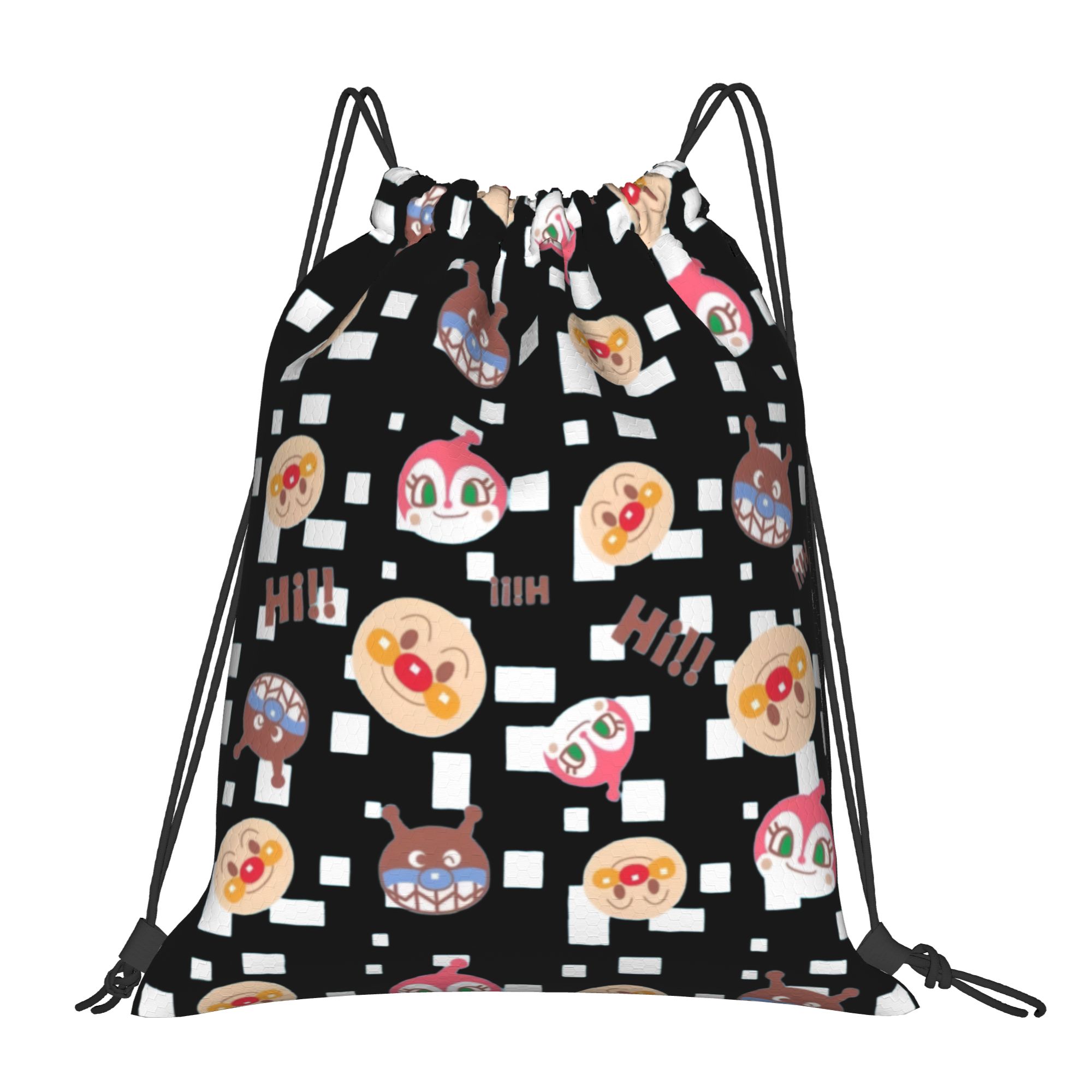 Yoga Fitness Bag - กระเป๋าเป้สะพายหลังแบบมีเชือกผูก Anpanmans แบบกำหนดเองสำหรับผู้ชายผู้หญิงน้ำหนักเบาการ์ตูนยิมกีฬากระเป๋าเป้สะพายหลังสำหรับโยคะ