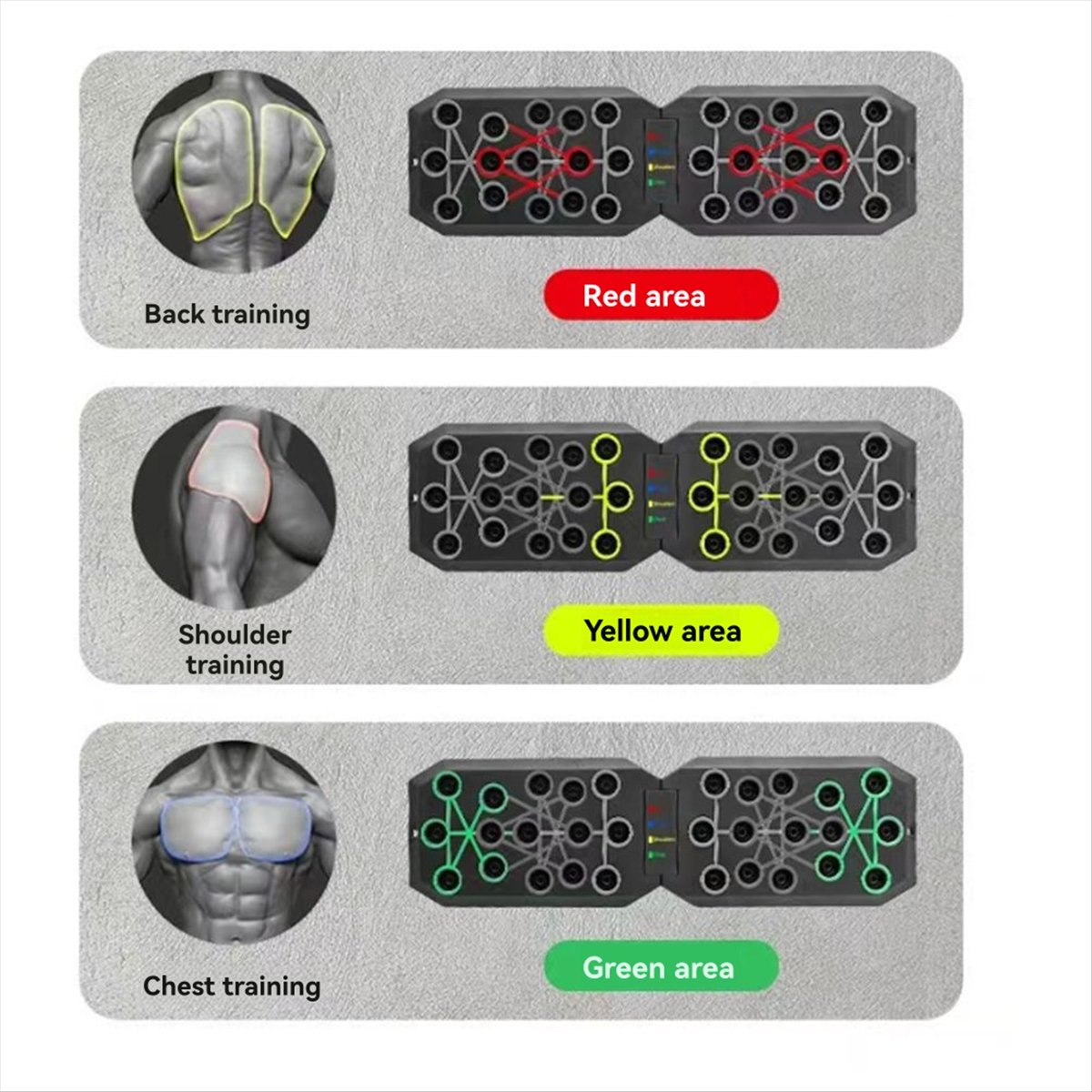 Push Up Board - สินค้ามาใหม่ ชุดบอร์ดวิดพื้นแบบพกพาอเนกประสงค์พร้อมที่จับ อุปกรณ์ออกกำลังกายสำหรับฝึกกล้ามเนื้อหน้าอกและแขน