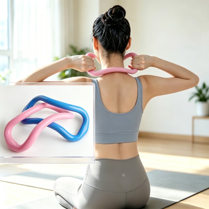 Yoga Fitness Trainer - แหวนโยคะ Prati อุปกรณ์ฝึกยืดไหล่ ผ่อนคลายกล้ามเนื้อ แหวนนวดผ่อนคลาย อุปกรณ์ฟิตเนสสำหรับลดน้ำหนักที่บ้าน