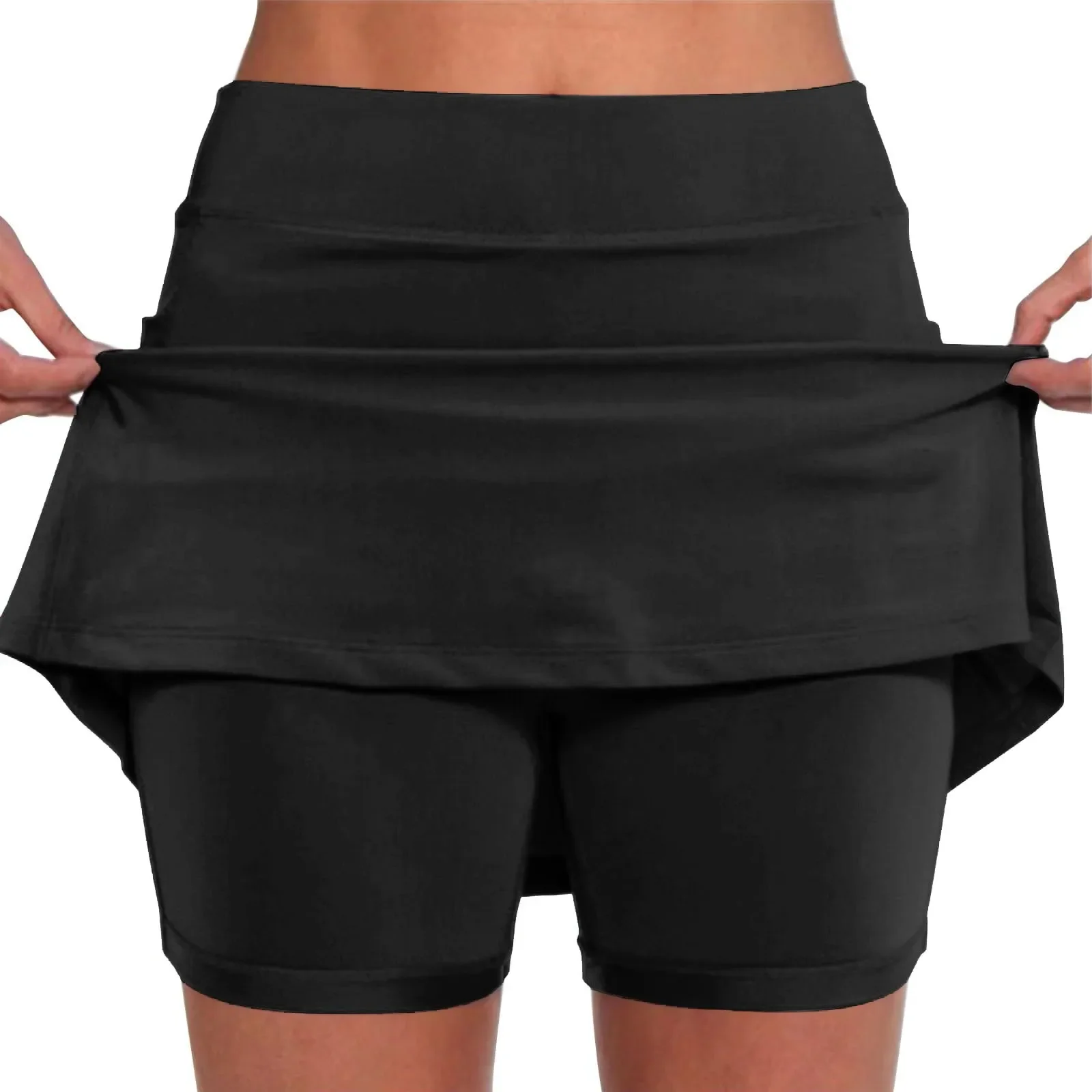Yoga Fitness Plus - พลัสขนาดผู้หญิงฤดูร้อนสีทึบกางเกงขาสั้นกีฬากางเกงโยคะยืดหยุ่นกีฬากางเกงขาสั้นเอวสูงกางเกงรัดรูป