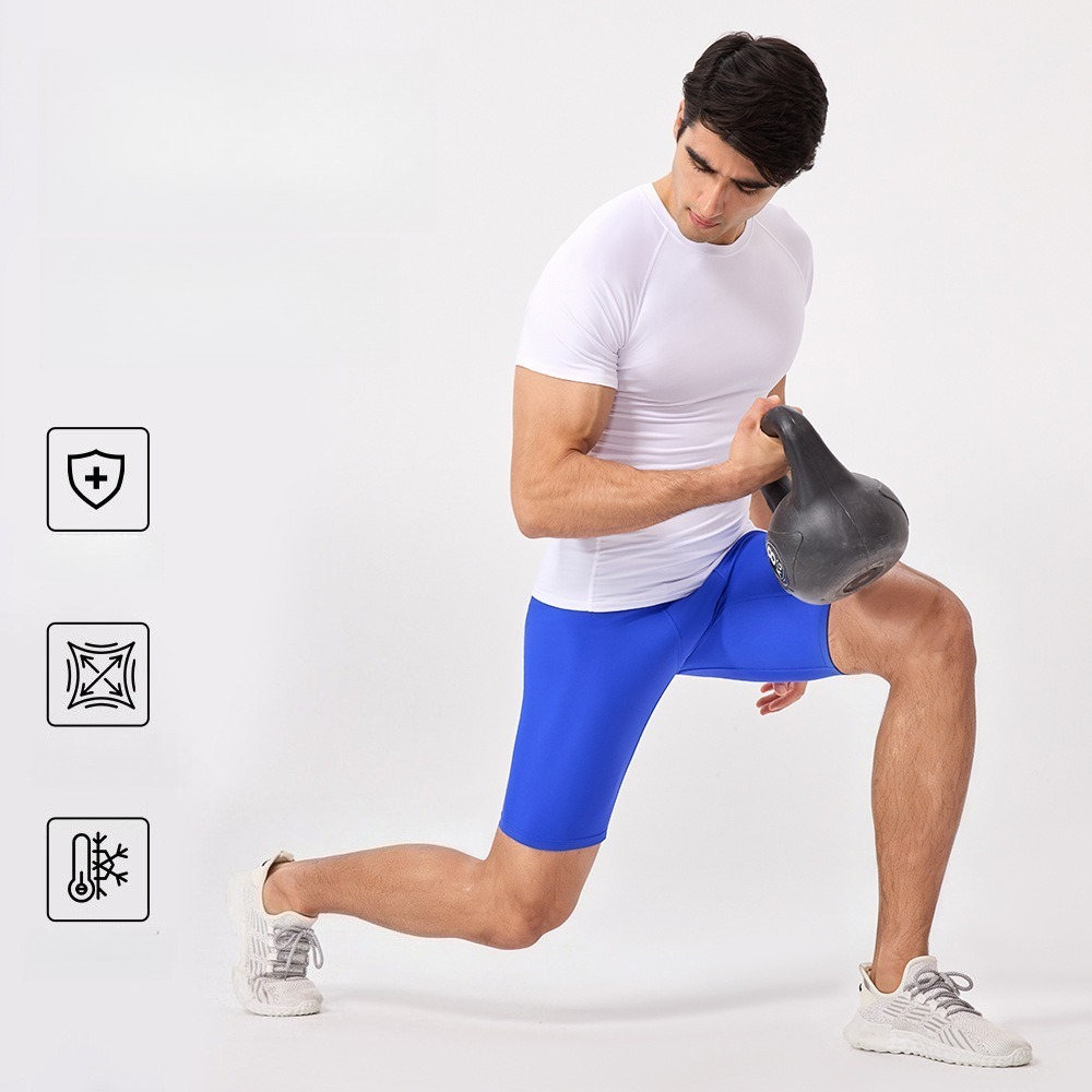 กางเกงโยคะขาสั้นผู้ชาย 5 นิ้ว  - Yoga Fitness Stretching บทวิจารณ์และราคา