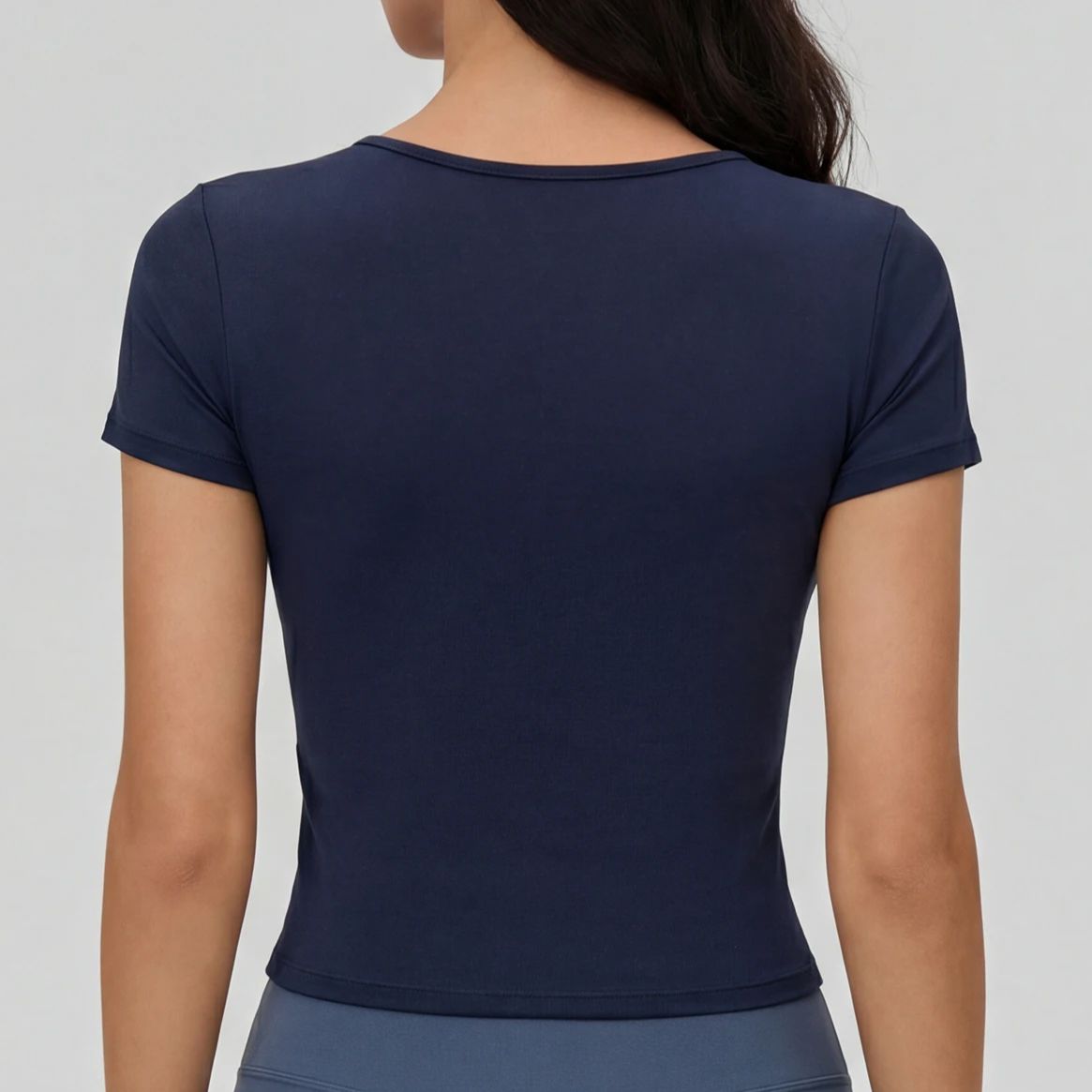 เสื้อโยคะและฟิตเนสแขนสั้นคอวีส - Yoga Fitness Stretching บทวิจารณ์และราคา