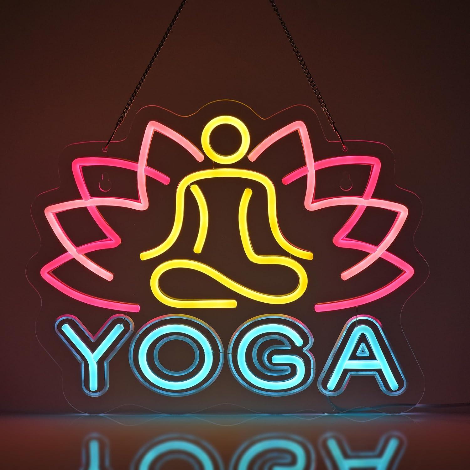 ป้ายไฟนีออนโยคะ ไฟ LED ปรับควา - Yoga Fitness Club บทวิจารณ์และราคา