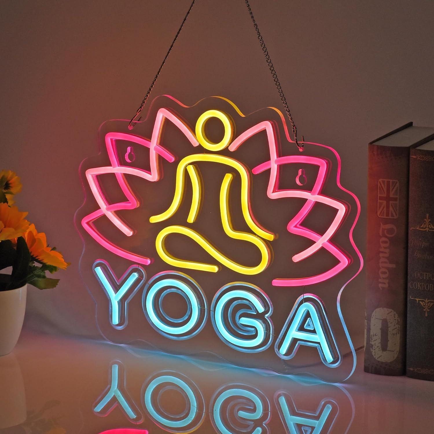 ป้ายไฟนีออนโยคะ ไฟ LED ปรับควา - Yoga Fitness Club บทวิจารณ์และราคา