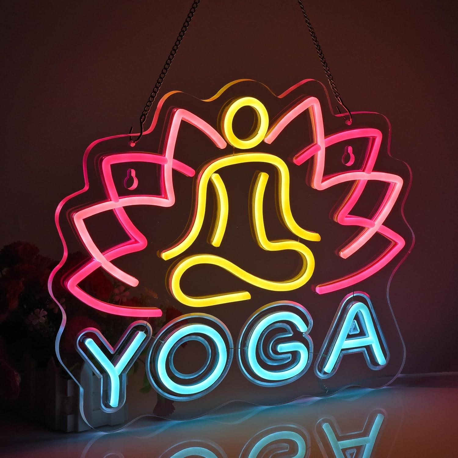 ป้ายไฟนีออนโยคะ ไฟ LED ปรับควา - Yoga Fitness Club บทวิจารณ์และราคา