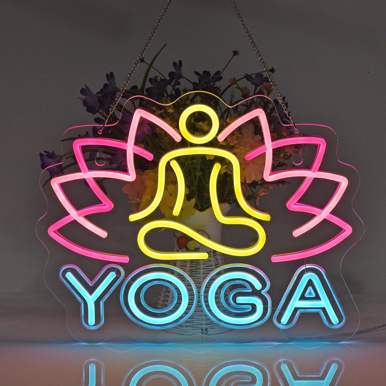ป้ายไฟนีออนโยคะ ไฟ LED ปรับควา - Yoga Fitness Club บทวิจารณ์และราคา