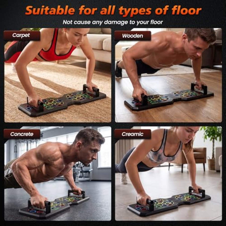 แผ่นรองวิดพื้นแบบพับได้ อุปกรณ - Push Up Board บทวิจารณ์และราคา